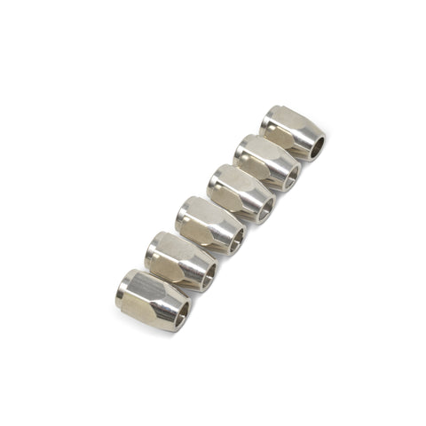 Russell Performance -3 AN Tube Nut With Integrated Tube Sleeve (Qty. 6) - 642941