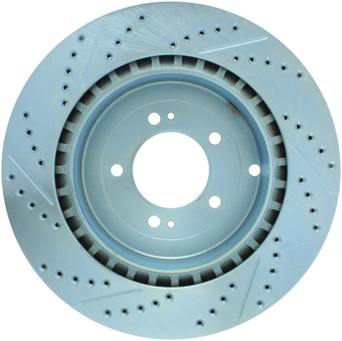 StopTech Select Sport 08-11 Mitsubishi Evo X Slotted and Drilled Left Rear Rotor - 227.46075L