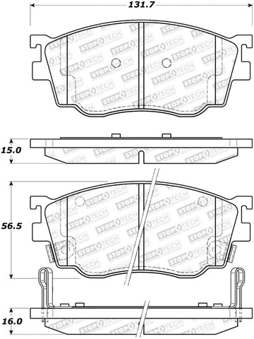 StopTech Street Brake Pads - 308.07550