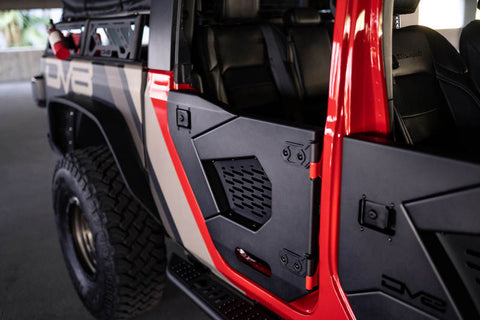 DV8 Offroad 18-22 Jeep Wrangler JL/JT Spec Series Half Doors - Rear Set - HDJL-02R