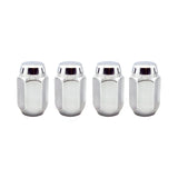 McGard Hex Lug Nut (Cone Seat) 7/16-20 / 13/16 Hex / 1.5in. Length (4-Pack) - Chrome - 64001