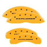 MGP 4 Caliper Covers Engraved Front & Rear Explorer Yellow finish black ch - 10243SXPLYL