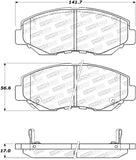 StopTech Sport Brake Pads w/Shims and Hardware - Front - 309.09142