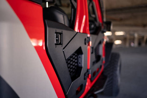 DV8 Offroad 18-22 Jeep Wrangler JL/JT Spec Series Half Doors - Rear Set - HDJL-02R