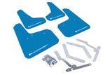 Rally Armor 12-19 Ford Focus (Incl. ST) / 16-19 RS Nitrous Blue UR Mud Flap w/ White Logo - MF27-UR-NBL/WH