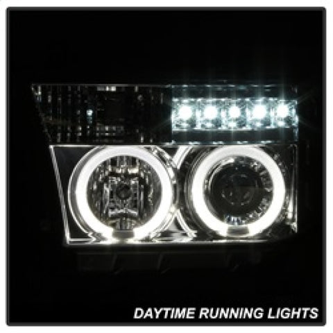 Spyder Toyota Tundra 07-13 Projector Headlights LED Halo LED Chrm PRO-YD-TTU07-HL-C - 5012036