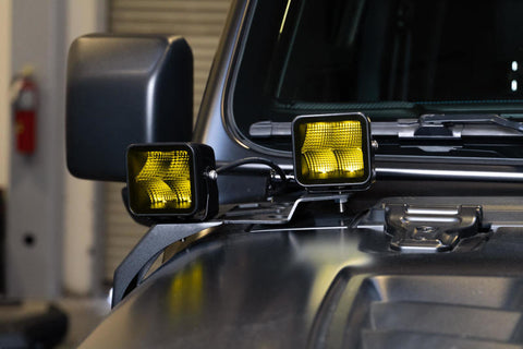 DV8 Offroad 3in Elite Series LED Amber Pod Light - BE3EW40W-A