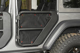 Rugged Ridge Fortis Tube Door Covers Rear Pair Black 18-20 Jeep Wrangler JLU - 13579.54