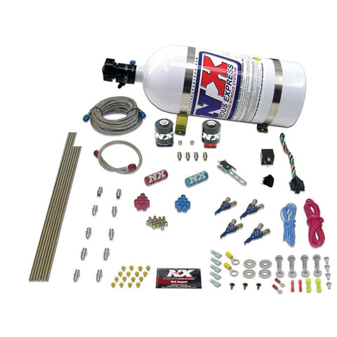 Nitrous Express 4 Cyl Alcohol Nitrous Kit (125-275HP) w/15lb Bottle - 80045-15