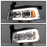 Spyder Dodge Charger 06-10 Projector Headlights - LED Light Bar - Chrome PRO-YD-DCH05V2-LB-C - 5085238