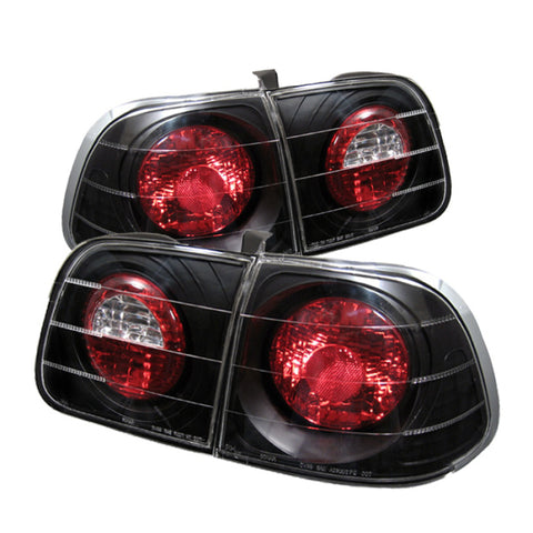 Spyder Honda Civic 99-00 4Dr Euro Style Tail Lights Black ALT-YD-HC99-4D-BK - 5005076