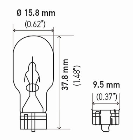 Hella Bulb 921 12V 16W W21X95D T5 Sb - 921SB