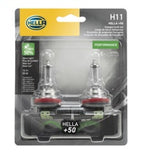 Hella H11 12V 55W PGJ19-2 T4 +50 Performance Halogen Bulb - Pair - H11P50TB