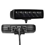 Go Rhino Xplor Blackout Series Sixline LED Spot Light Kit (Surface/Threaded Stud Mount) - Blk (Pair) - 750300621SBS