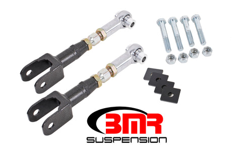 BMR 15-17 S550 Mustang Rear On-Car Adj. Rod Ends Toe Rods - Black Hammertone - TR005H