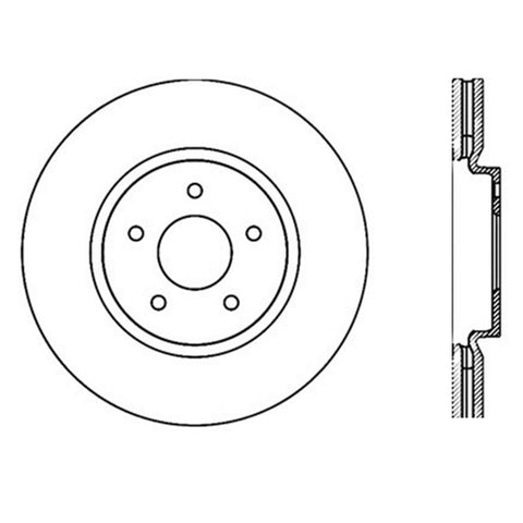 StopTech Infiniti G37 / Nissan 370Z SportStop Slotted & Drilled Front Left Rotor - 127.42100L