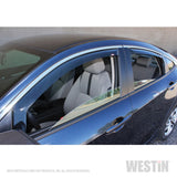 Westin 2016-2018 Honda Civic Sedan Wade In-Channel Wind Deflector 4pc - Smoke - 72-44493