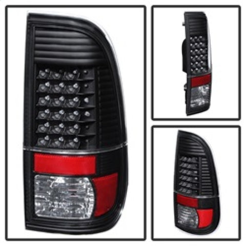 Xtune Ford Super Duty 08-15 LED Tail Lights Black ALT-JH-FS08-LED-BK - 9027680