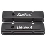 Edelbrock Valve Cover Signature Series Chevrolet 1959-1986 262-400 CI V8 Tall Black - 4643