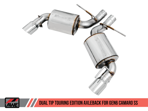 AWE Tuning 16-18 Chevrolet Camaro SS Axle-back Exhaust - Touring Edition (Chrome Silver Tips) - 3015-32103