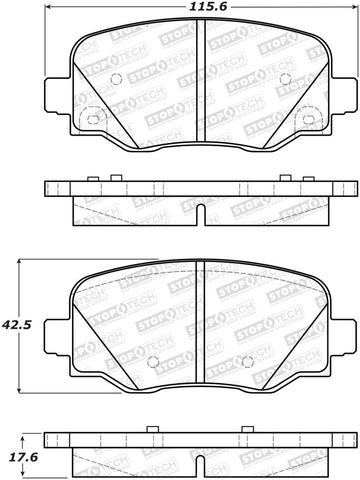 StopTech Street Brake Pads - Rear - 308.18090