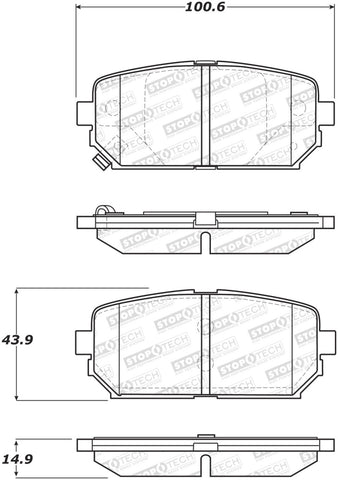 StopTech Street Brake Pads - 308.12960