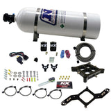 Nitrous Express 4150 Billet Crossbar Stage 6 Nitrous Kit (50-300HP) w/15lb Bottle - 60042-15