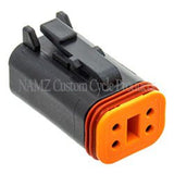 NAMZ Deutsch DT Series 4-Wire Plug & Wedgelock - Black (HD 72114-94BK) - DP-4B