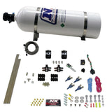 Nitrous Express 4 Cyl Gasoline EFI Nitrous Kit (50-250HP) w/15lb Bottle - 80004EFI-15