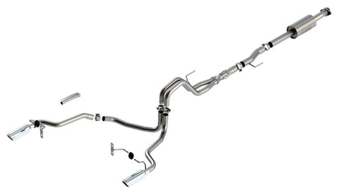 Borla F-150 2021 5.0L 4dr CC SB EC STB Lariat/KR/Platinum/LTD 3/2.25 SRE Cat-Back ATAK CHR Tips - 140867