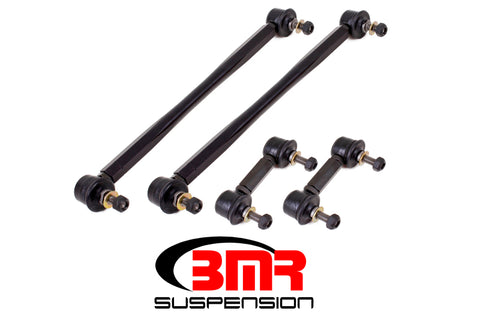 BMR 10-11 5th Gen Camaro Front and Rear Sway Bar End Link Kit - Black - ELK004