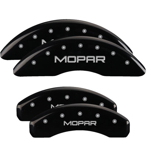 MGP 4 Caliper Covers Engraved Front & Rear MGP Black finish silver ch - 28173SMGPBK