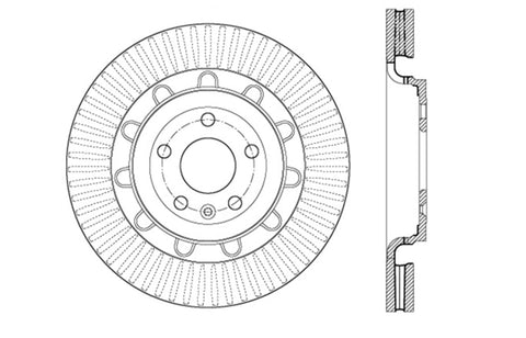 StopTech Slotted & Drilled Sport Brake Rotor - 127.65136L