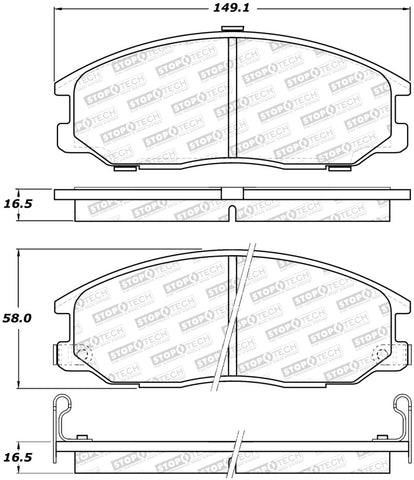 StopTech Street Brake Pads - 308.08640