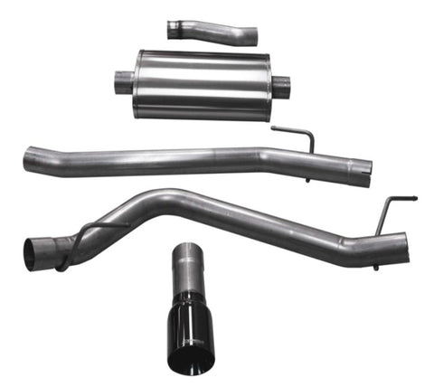 Corsa 2020 Jeep Gladiator JT 3.6L, Single Side Exit Cat-Back Exhaust System w/ Single 4in Black Tip - 21060BLK