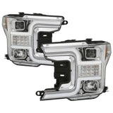 Spyder Signature Ford F150 18-19 (Halogen Model) Proj. Headlights - Chrome (PRO-YD-FF15018-LBSEQ-C) - 5086631