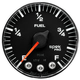 Autometer Spek-Pro Gauge Fuel Level 2 1/16in 0-270 Programmable Blk/Chrm - P312318