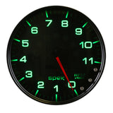 Autometer Spek-Pro Gauge Tachometer 5in 11K Rpm W/Shift Light & Peak Mem Black/Smoke/Black - P23952