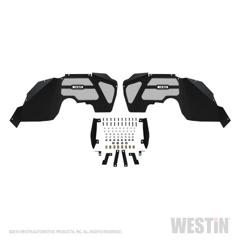 Westin 07-18 Jeep Wrangler JK Inner Fenders - Front - Textured Black - 62-11005
