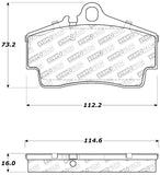 StopTech Performance 97-04 Porsche Boxster / 00-08 Boxster S / 98-08 911 Rear Brake Pads - 309.07380