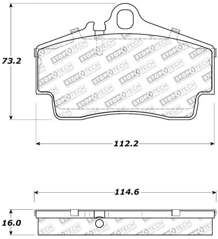 StopTech Performance 97-04 Porsche Boxster / 00-08 Boxster S / 98-08 911 Rear Brake Pads - 309.07380