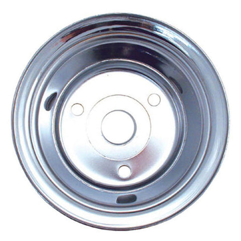 Spectre SB Chevy (w/Long Water Pump) Double Lower Groove Crankshaft Pulley - Chrome - 4438