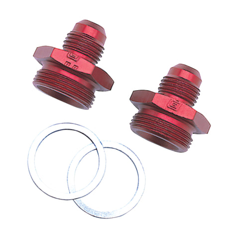 Russell Performance -6 AN Carb Adapter Fittings (2 pcs.) (Red) - 640220