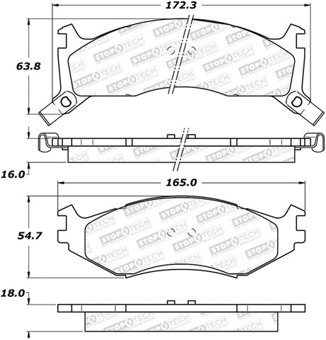 StopTech Street Brake Pads - Front - 308.05240