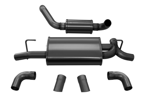 Corsa 18+ Jeep Wrangler JL 2.5in Dual Rear Turn Down Exit Black Touring Axle-Back Exhaust - 21015BLK