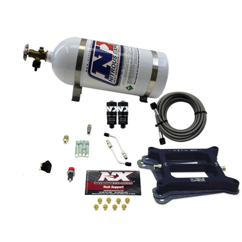 Nitrous Express 4150 Hitman 4-BBL Nitrous Kit (100-200HP) w/10lb Bottle - 40040-10