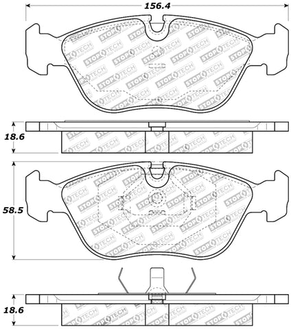 StopTech Performance 98-04 Volvo S60/98-00 S70/98-00 V70/93-97 850 Series Front Brake Pads - 309.06180