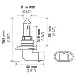 Hella Bulb 9005/HB3 12V 65W P20d T4 LONGLIFE - 9005LL