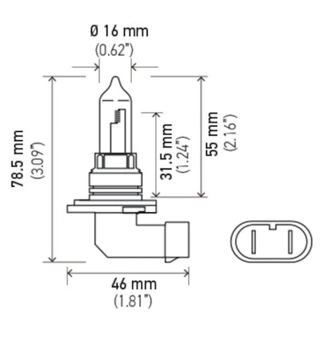 Hella Bulb 9005/HB3 12V 65W P20d T4 LONGLIFE - 9005LL