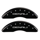 MGP 4 Caliper Covers Engraved Front & Rear Denali Black finish silver ch - 34001SDNLBK